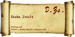 Duda Zsolt névjegykártya